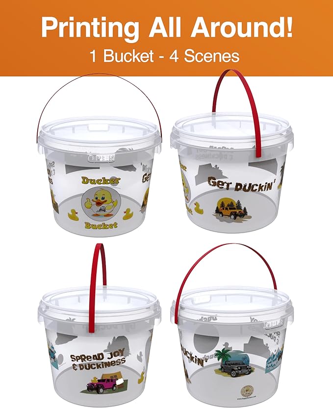 Rubber Ducks Jeep Ducking - 76 Piece kit Including Ducker Bucket