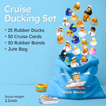 Cruise Ducks for Hiding with Tags - 76 Piece kit Including Rubber Ducks, Cruise Duck Bag, Cruise Duck Tags & Rubber Bands Plus Official Cruise Ducking Mobile App