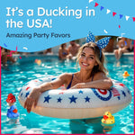 Jeep Ducks for Ducking Patriotic Refill Kit- 75 piece kit including 25 Rubber Ducks, 25 Jeep Ducking Cards & 25 Rubber Bands plus Official Duck Duck Jeep Mobile App - Happy Duckers