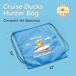 Cruise Ducks Hunter Bag - 15" x 12" Drawstring Storage for Up to 50 Rubber Ducks - Lightweight & Durable Fabric - Ideal for Cruise Ducks Set - Great for All Major Cruise Lines & Gift Idea