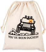 Sack of Quacks - Jeep Ducks for Ducking Drawstring Duck Bag - 14" x 11"