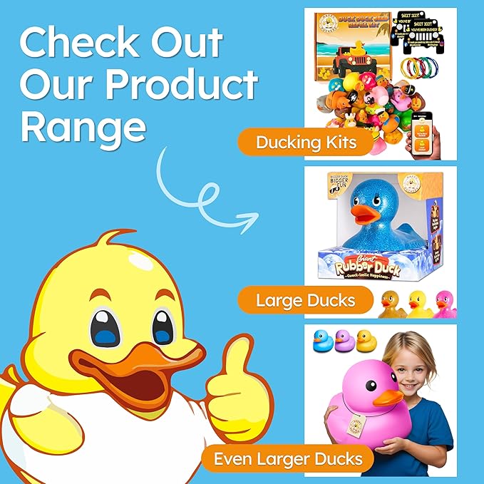 Cruise Ducks for Hiding with Tags - 76 Piece kit Including Rubber Ducks, Cruise Duck Bag, Cruise Duck Tags & Rubber Bands Plus Official Cruise Ducking Mobile App
