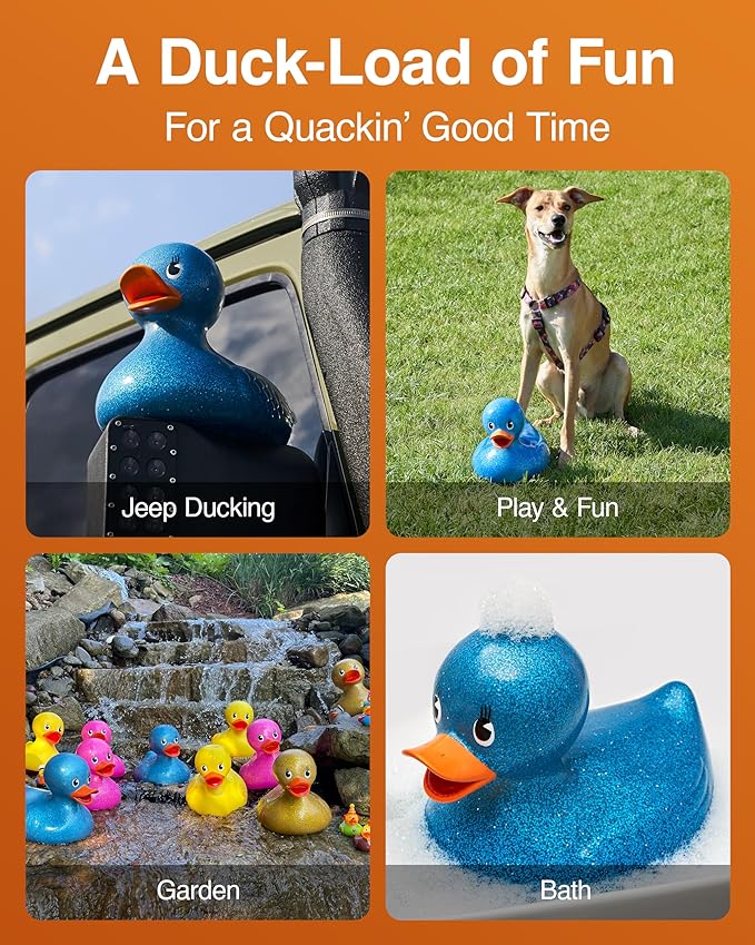 Giant Blue Rubber Duck - 10.5" Inches