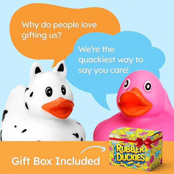Rubber Ducks - 20 Piece Bulk Pack for Bath, Pool, Party, Cruise, Jeep Ducking, Decoration & More - Small Assorted Funny Toy Duckies