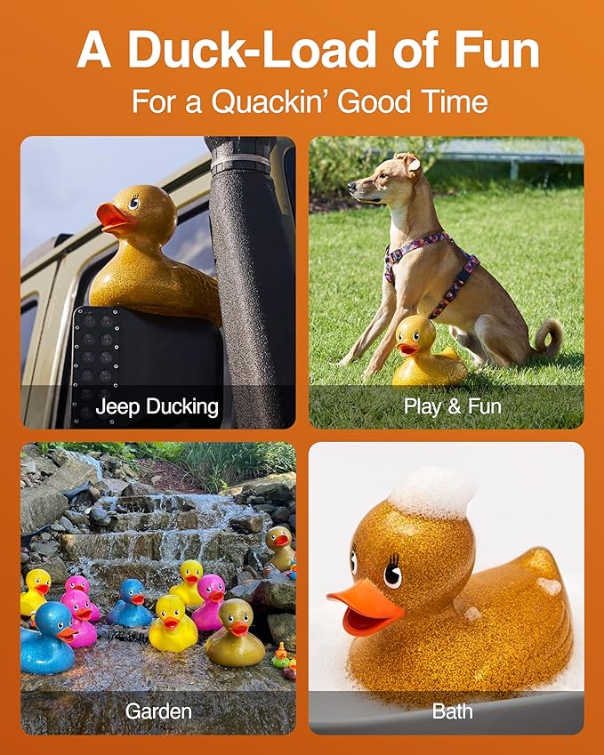 Giant Gold Rubber Duck - 10.5" Inches