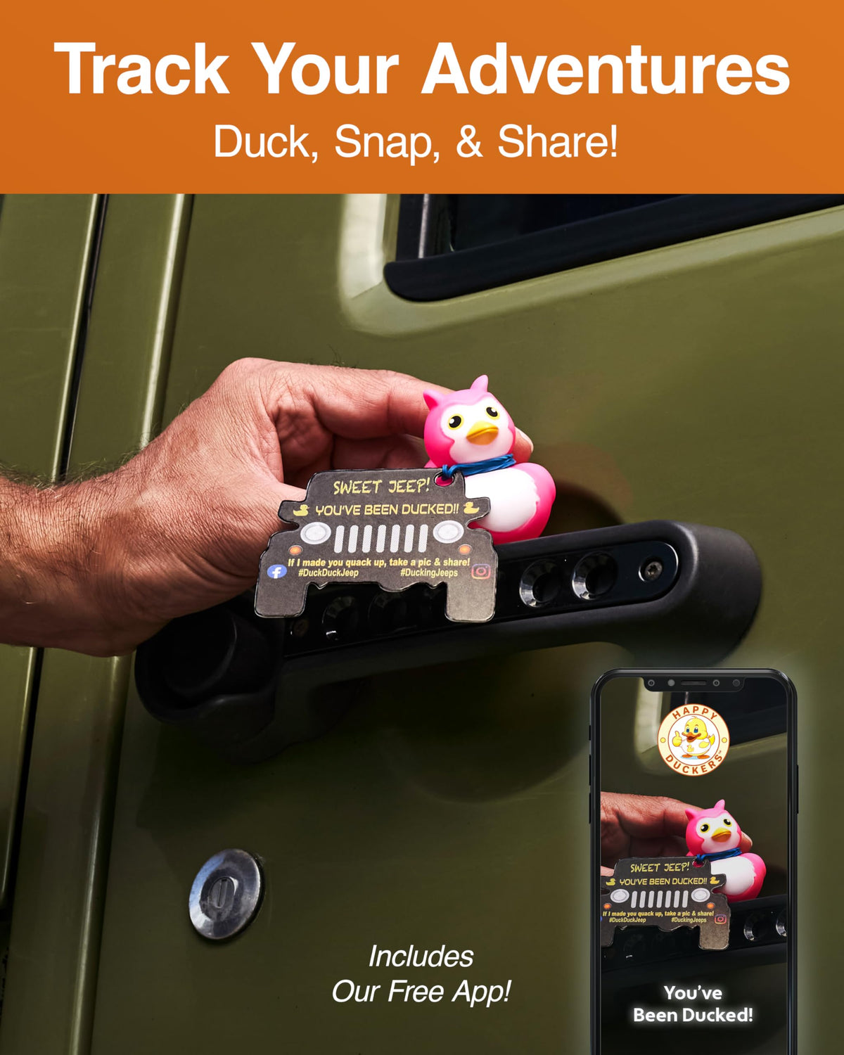 Rubber Ducks Jeep Ducking - 76 piece kit including Bag