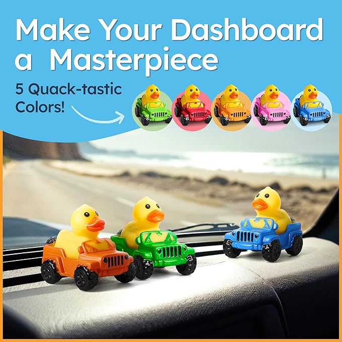 15 Pack Jeep Ducks for Ducking – 2.4" Rubber Duckies