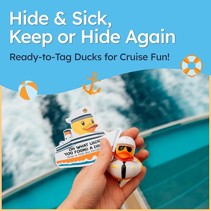 Cruise Ducking Refill Kit: 75 Fun Rubber Ducks & Tags