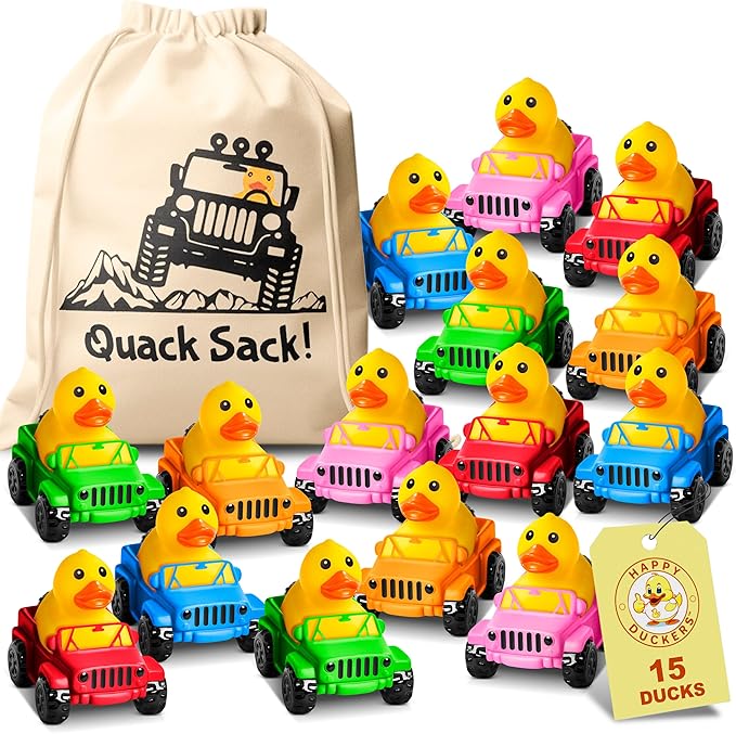 15 Pack Jeep Ducks for Ducking – 2.4" Rubber Duckies