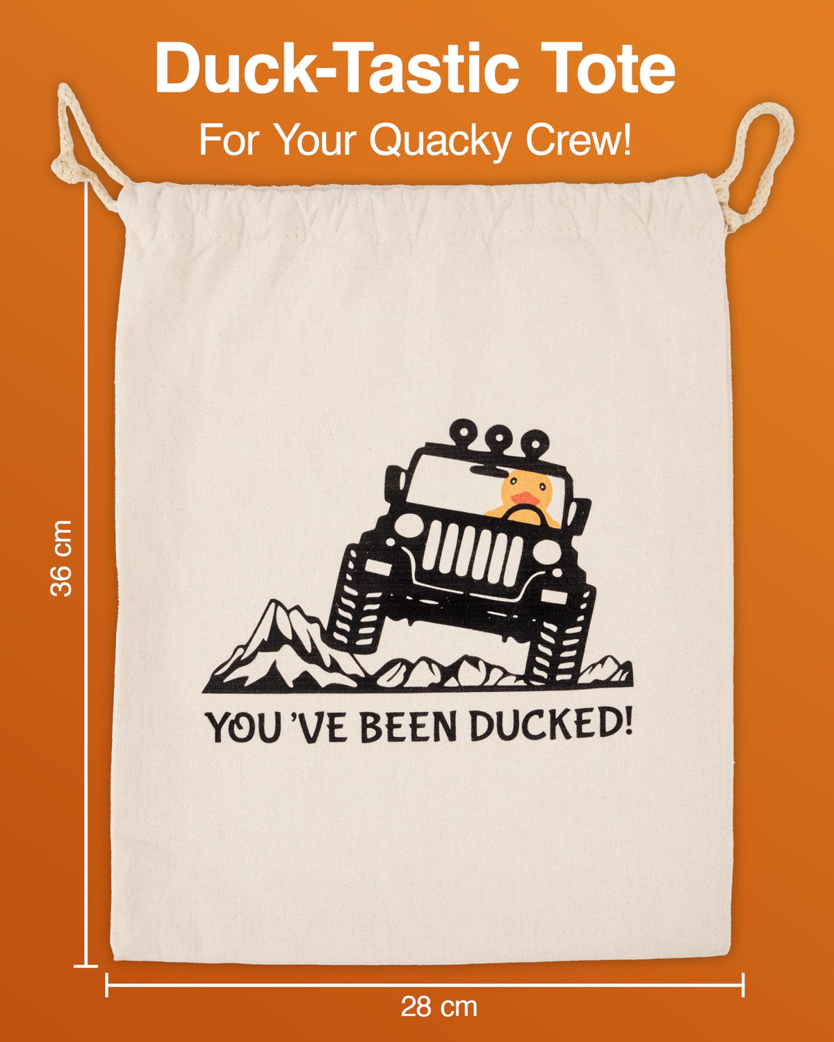 Jeep Ducks for Ducking Drawstring Duck Bag - 14" x 11"