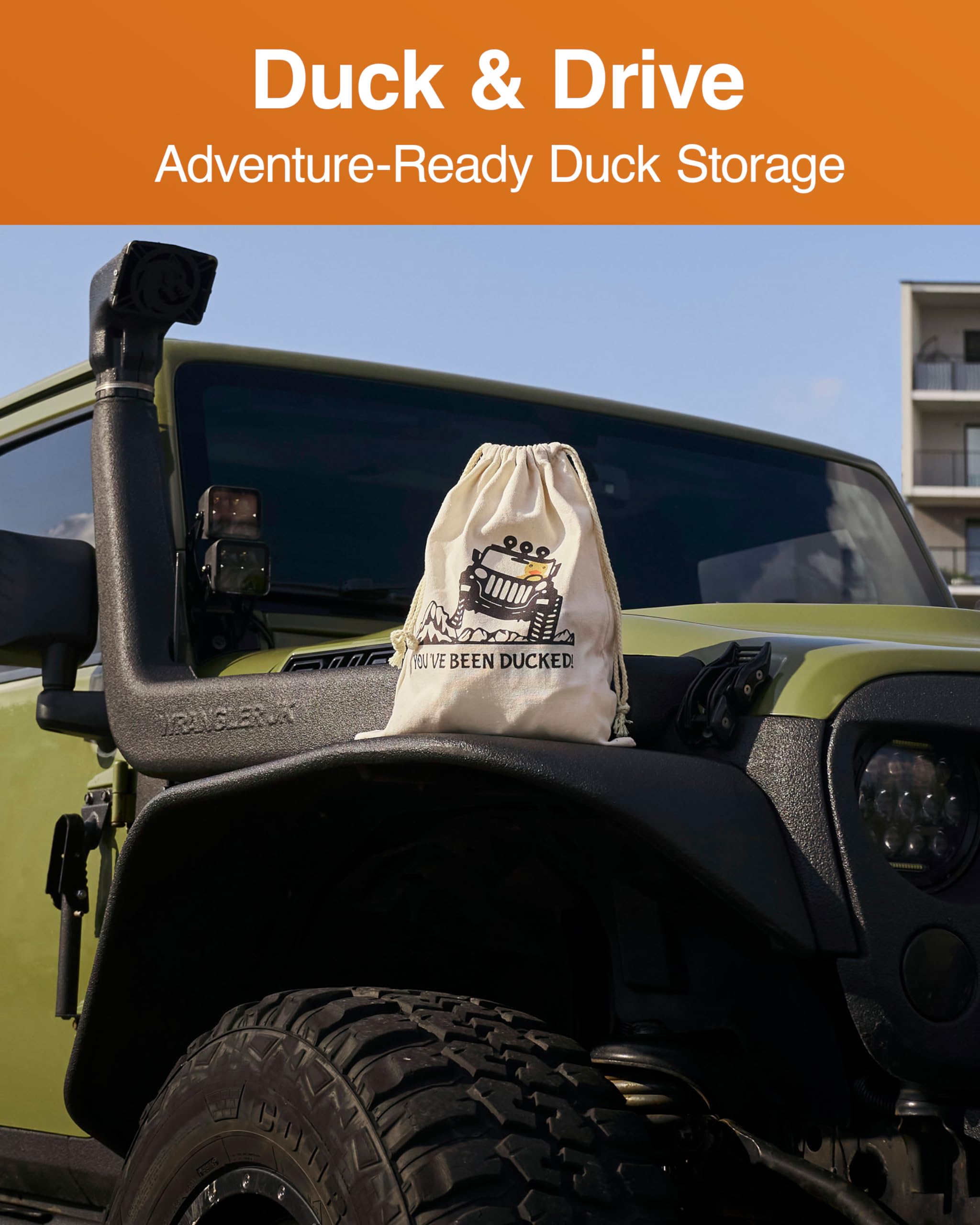 Jeep Ducks for Ducking Drawstring Duck Bag - 14 x 11